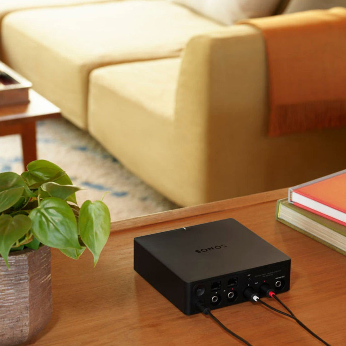 Sonos Port streams vinyl or CDs to speakers across rooms.