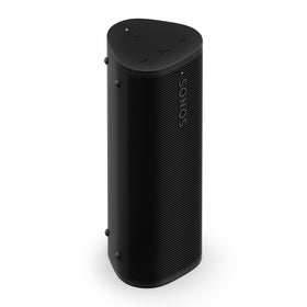 Sonos Roam 2 Black front view, portable design for on-the-go listening.