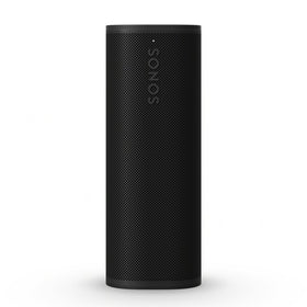 Sonos Roam 2 Black side profile shows compact, travel-ready form.