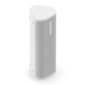 Sonos Roam 2 white front view showcasing portable design and sound