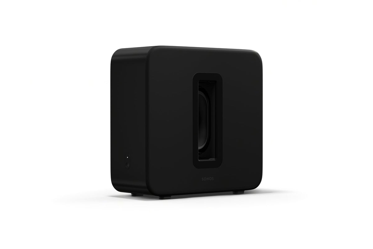 Sonos Sub 4 with dual force-canceling woofers delivers deep bass for movies and music.