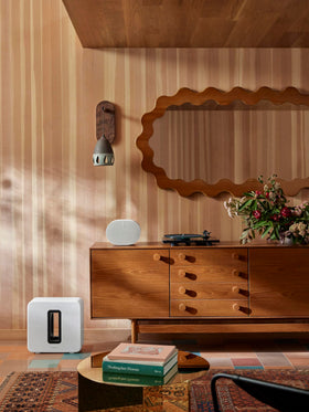 Sonos Sub 4 matte finish design that blends with your Sonos setup