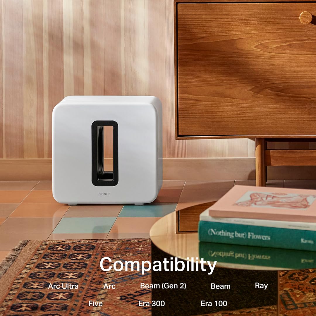Sonos Sub 4 connects via Wi-Fi for easy, flexible setup and placement