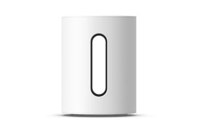 Sonos Sub Mini white top view highlights sleek compact form