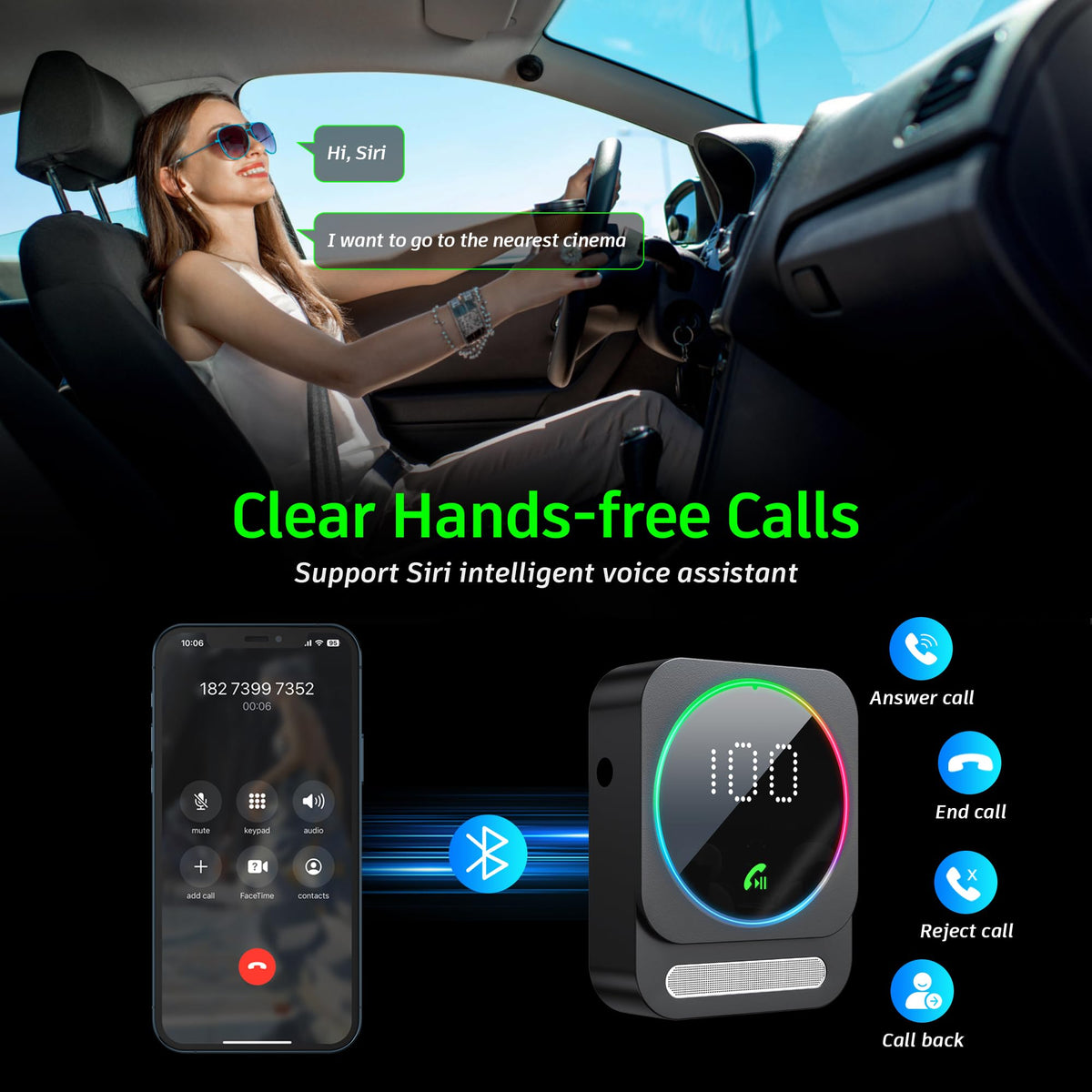 SONRU car stereo setup delivers crisp wireless audio to your dashboard speakers.