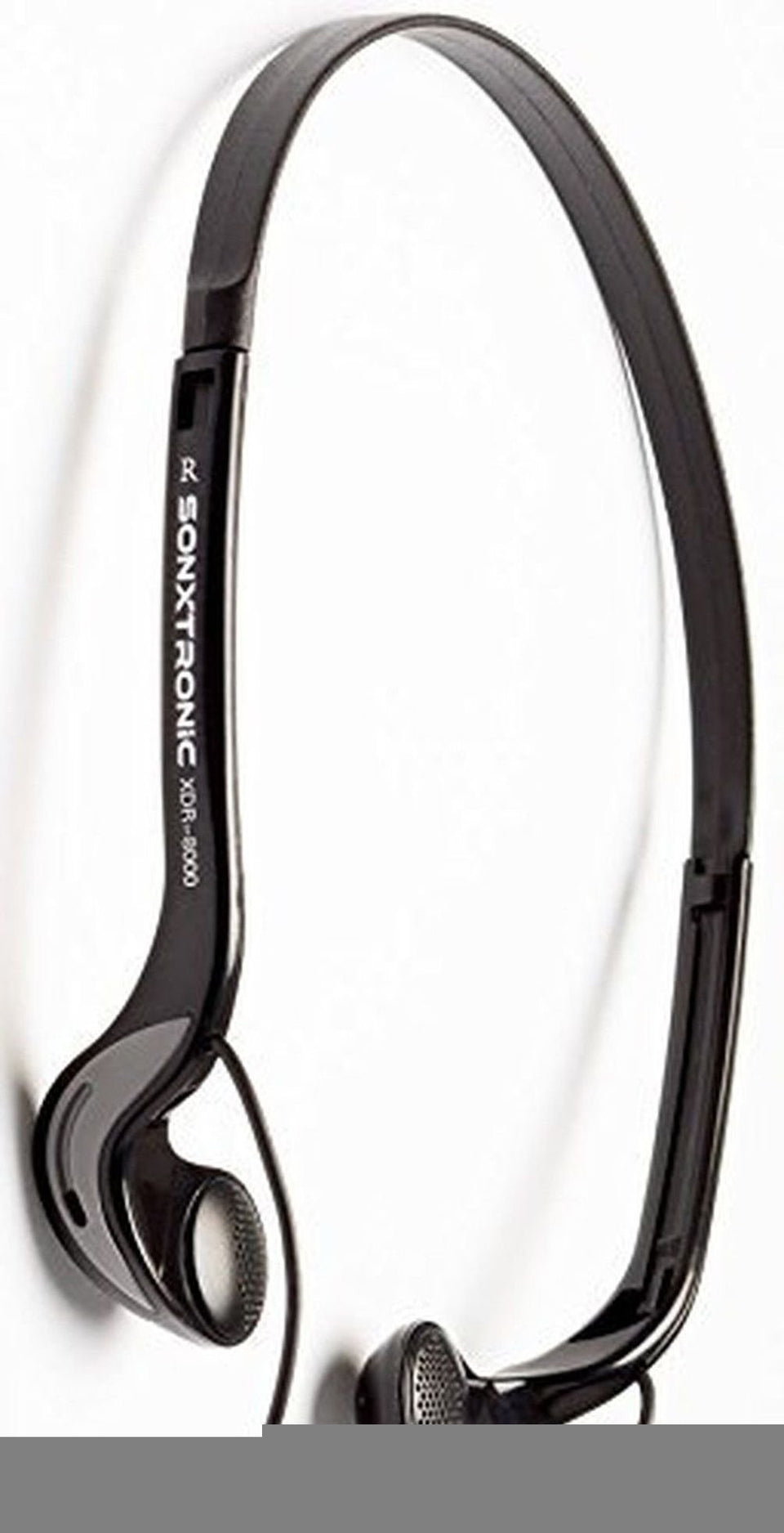 SONXTRONIC XDR-8000 vertical earband headphones for secure runs and breathable comfort.