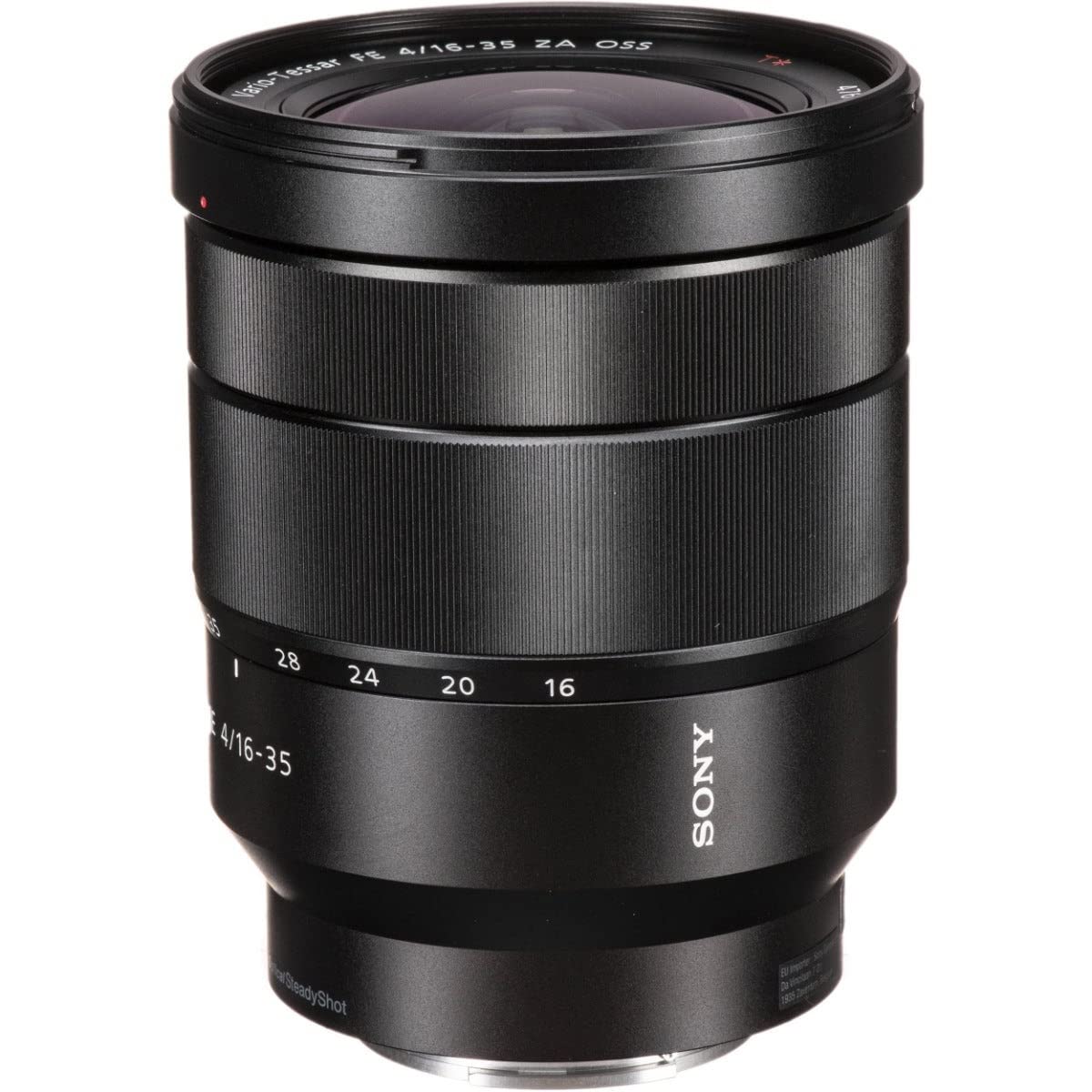 Sony 16-35mm front element coating visual for reduced flare in bright scenes