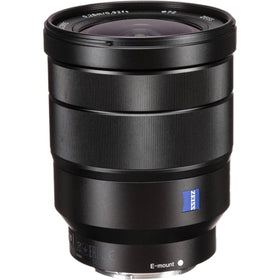 Sony 16-35mm front view showing wide-angle versatility for landscapes and cityscapes