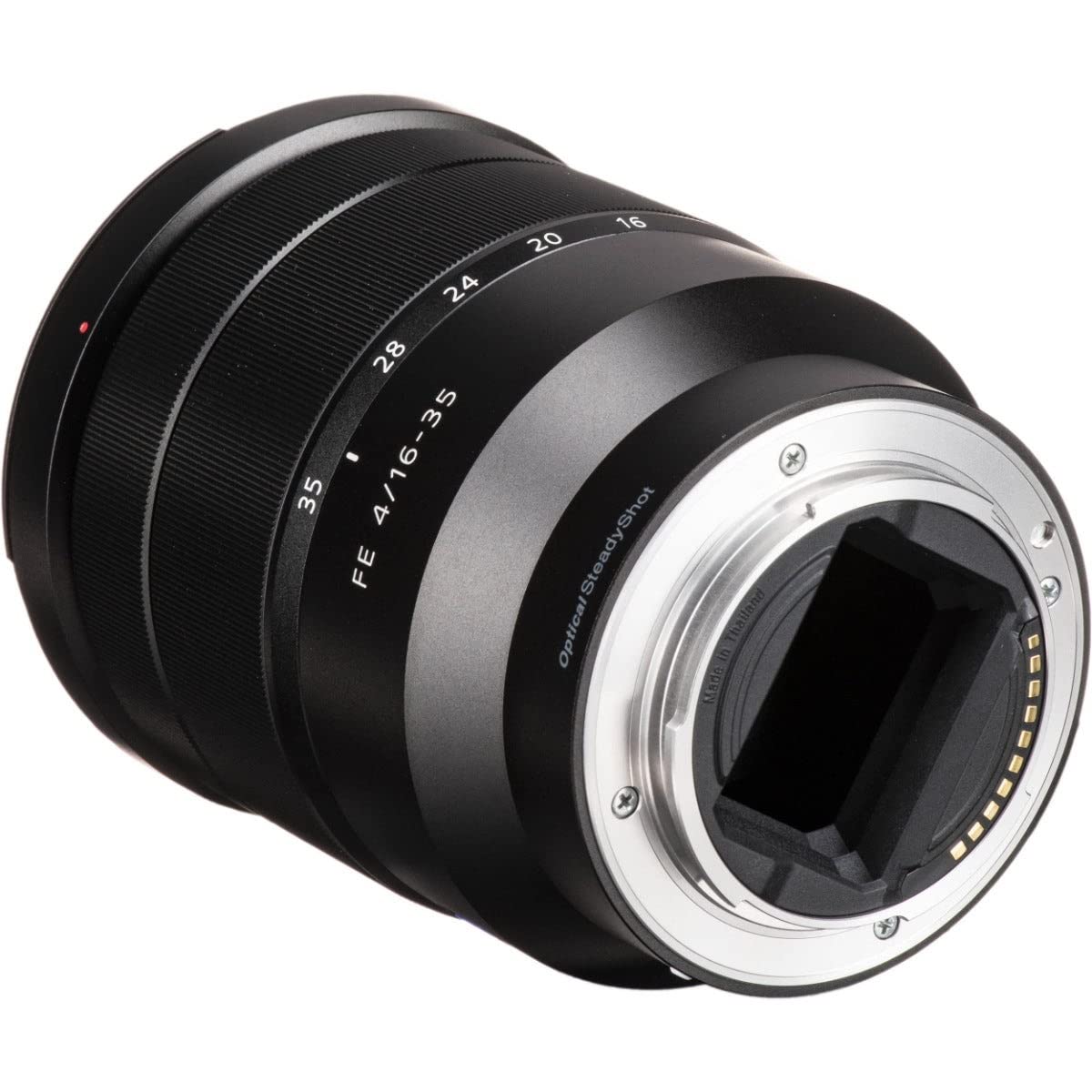 Sony 16-35mm OSS switch closeup emphasizing image stabilization in low light