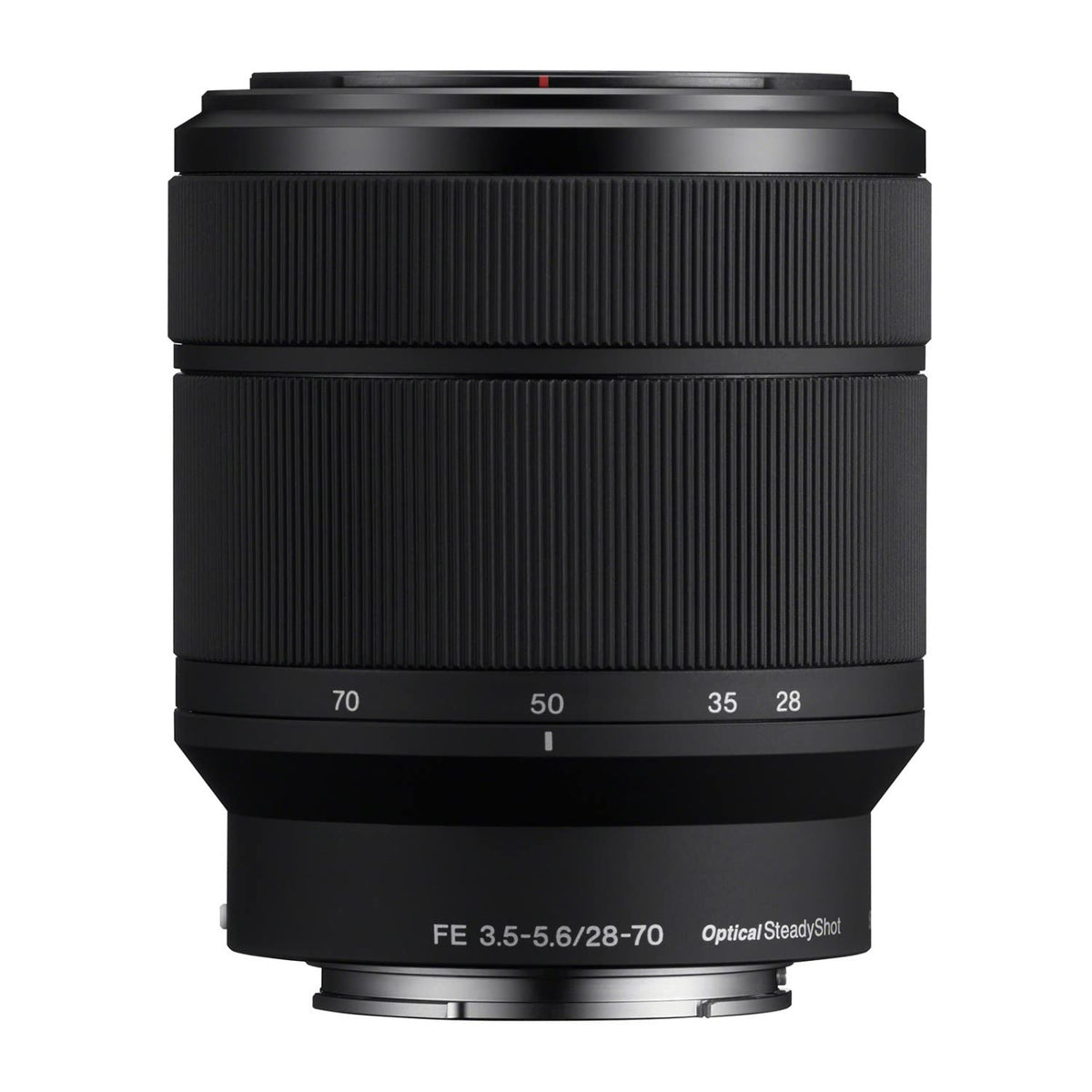 Sony 28-70mm lens front view, compact Renewed design for travel