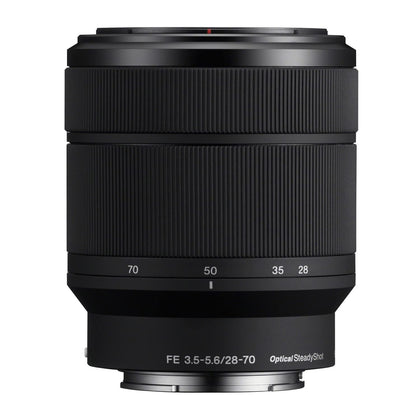 Sony 28-70mm lens front view, compact Renewed design for travel