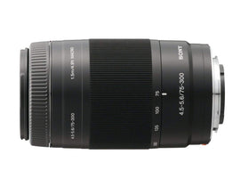 Sony 75-300mm telephoto zoom lens delivers portrait-friendly bokeh and subject separation.