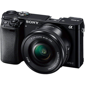 Sony Alpha a6000 front view showing compact body for travel photography