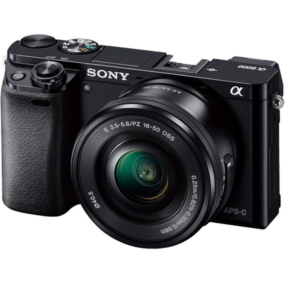Sony Alpha a6000 front view showing compact body for travel photography