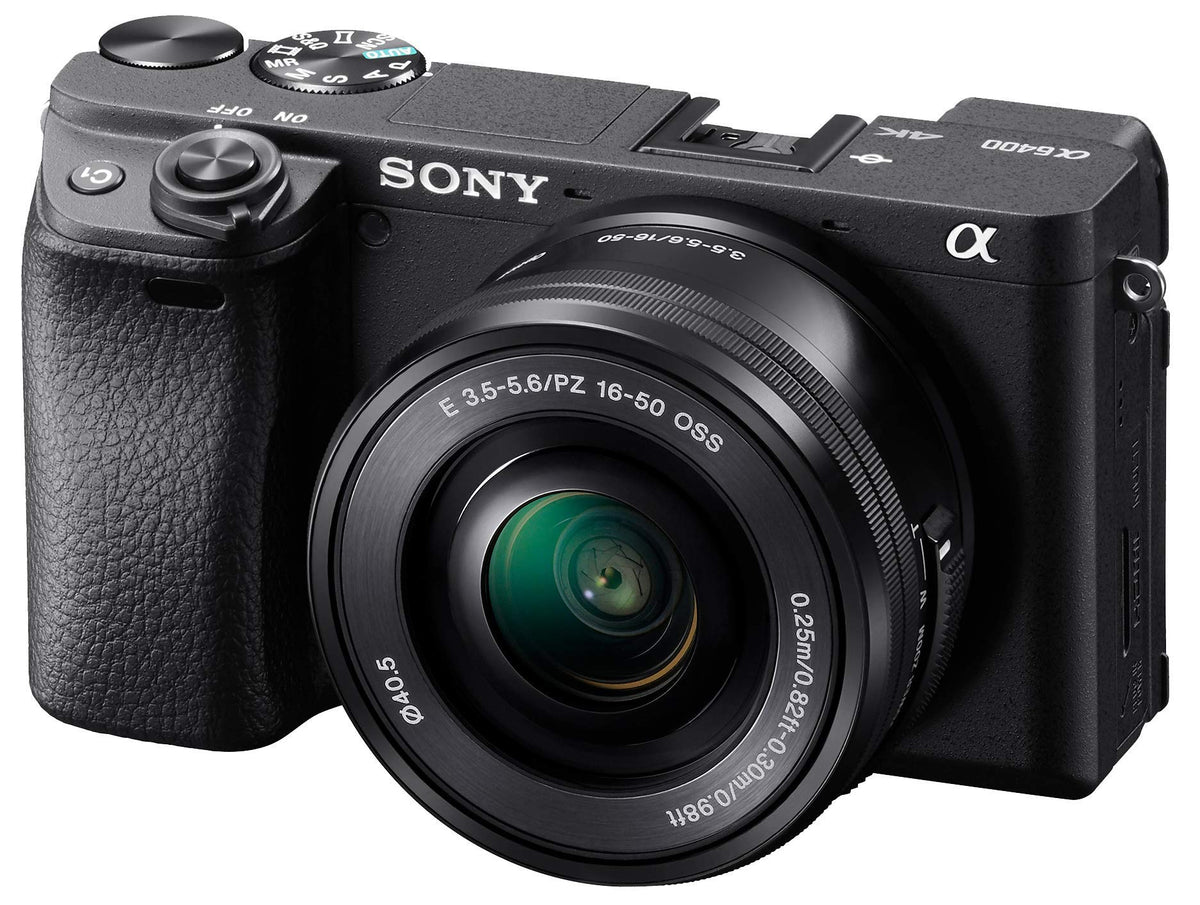 Sony A6400 records 4K video with sharp color and fast autofocus.
