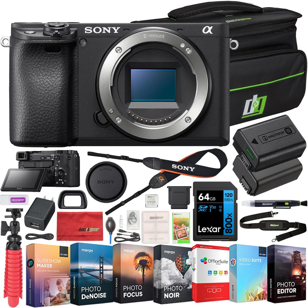 Sony a6400 camera body captures sharp images with fast autofocus.