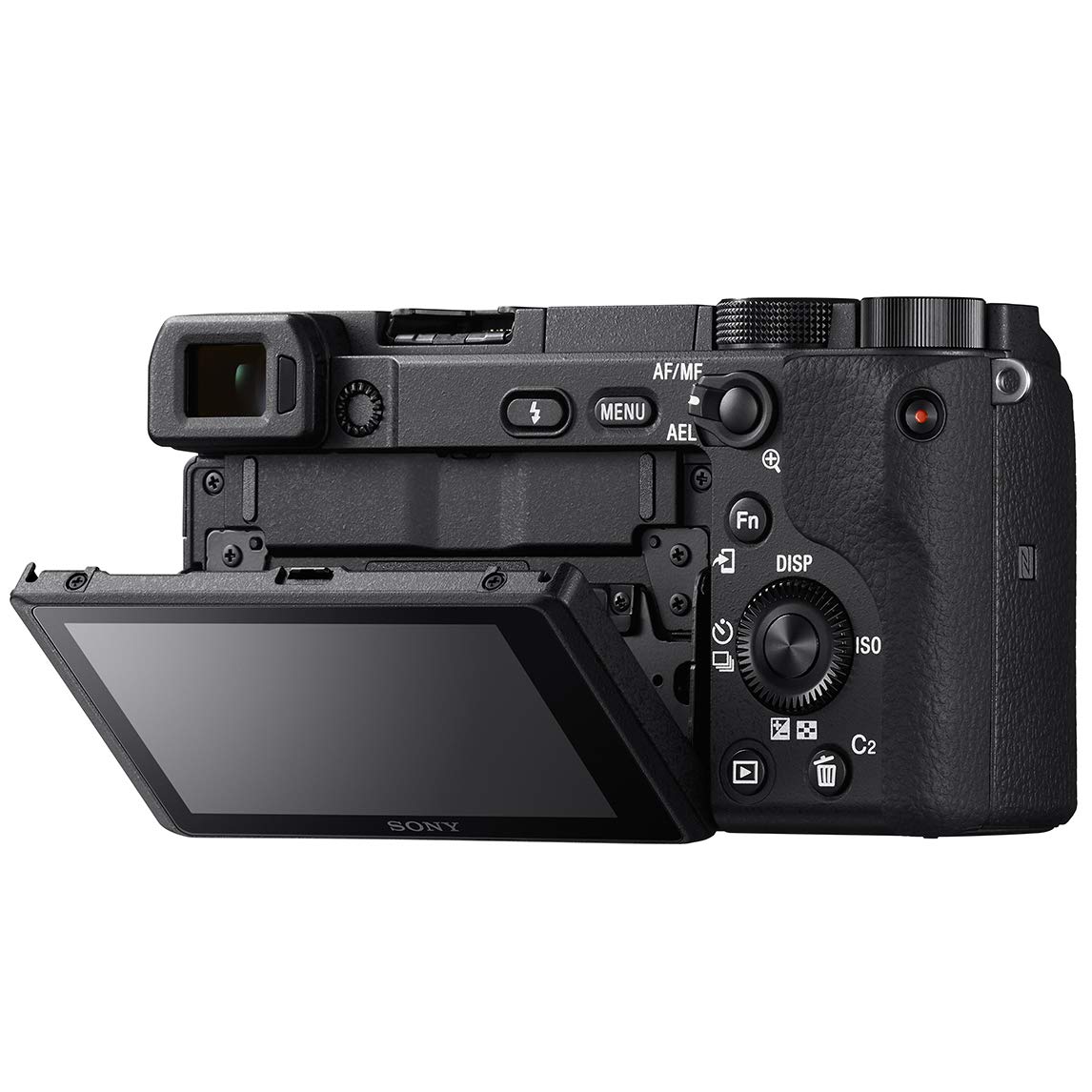Sony a6400 tilting LCD screen enables easy selfies and varied angles.