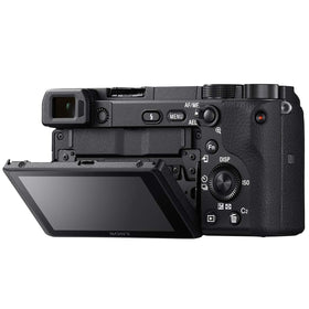 Sony a6400 tilting LCD screen enables easy selfies and varied angles.