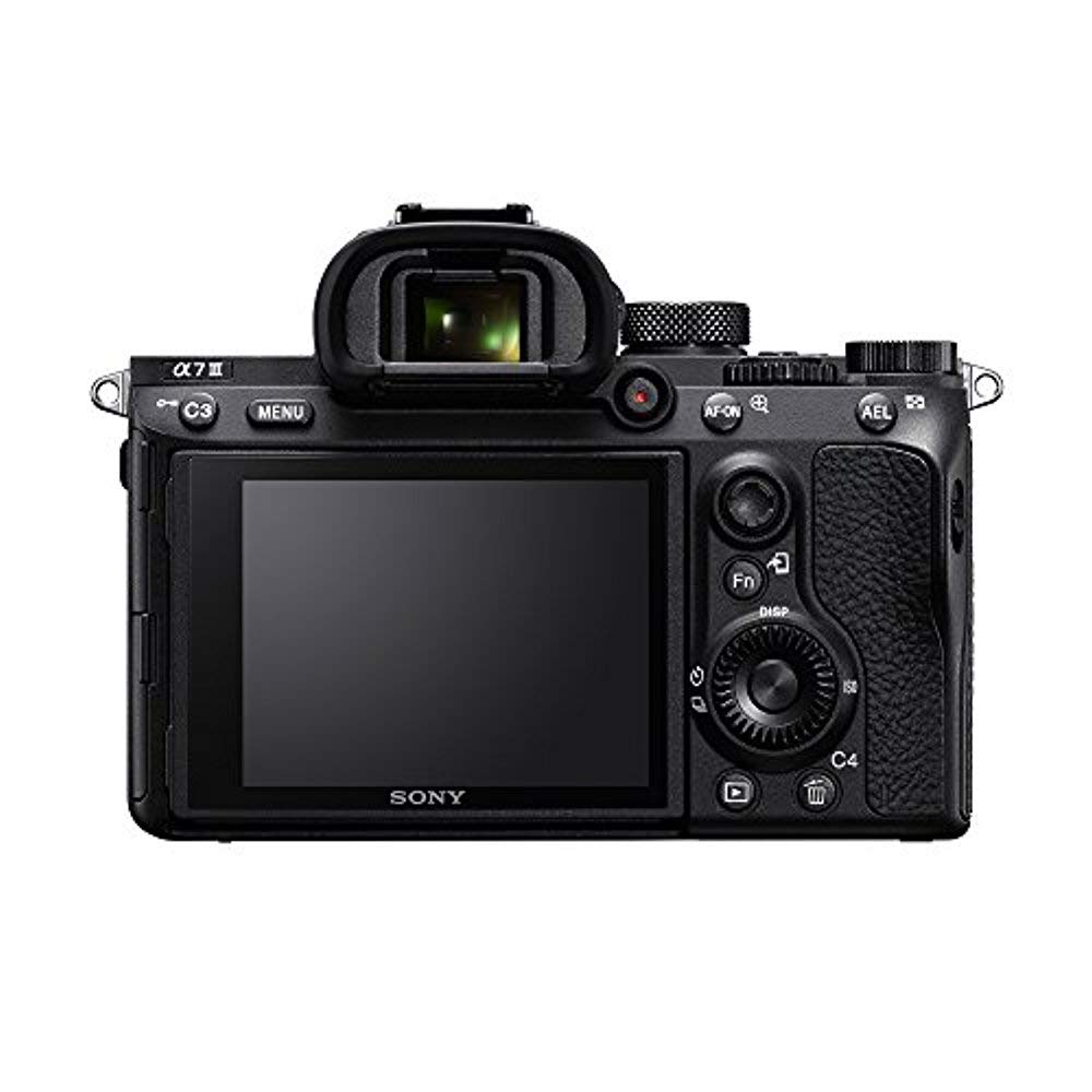 Sony a7 III side shot highlights compact body and ergonomic grip.