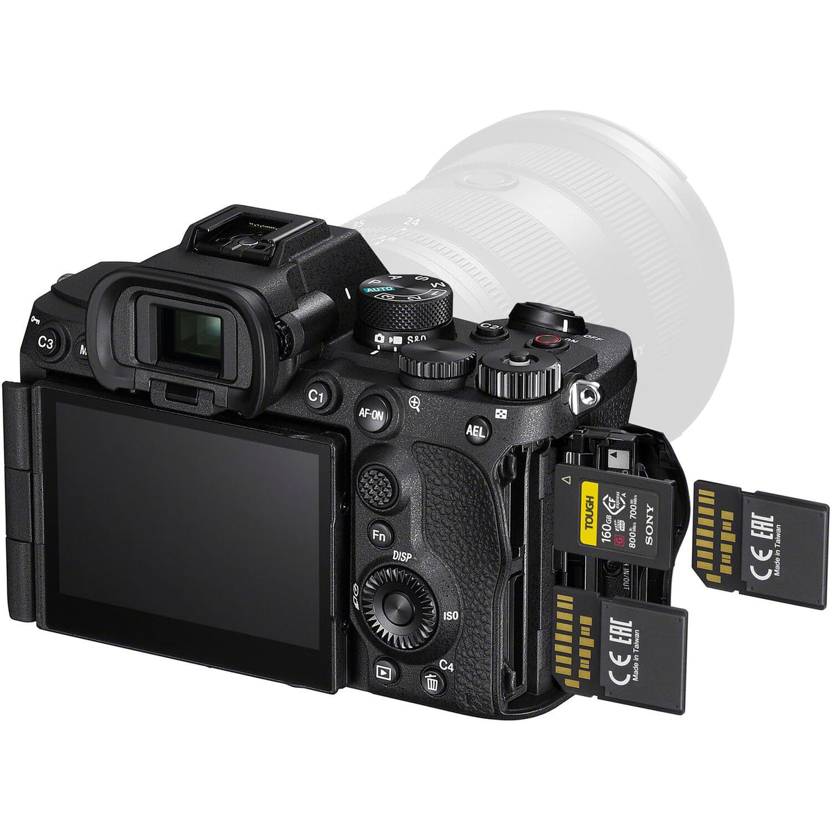 Sony A7 V professional tripod setup enables versatile framing on location.
