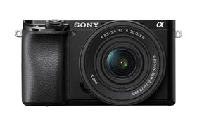 Sony Alpha 6100 front view shows compact design for everyday shooting.