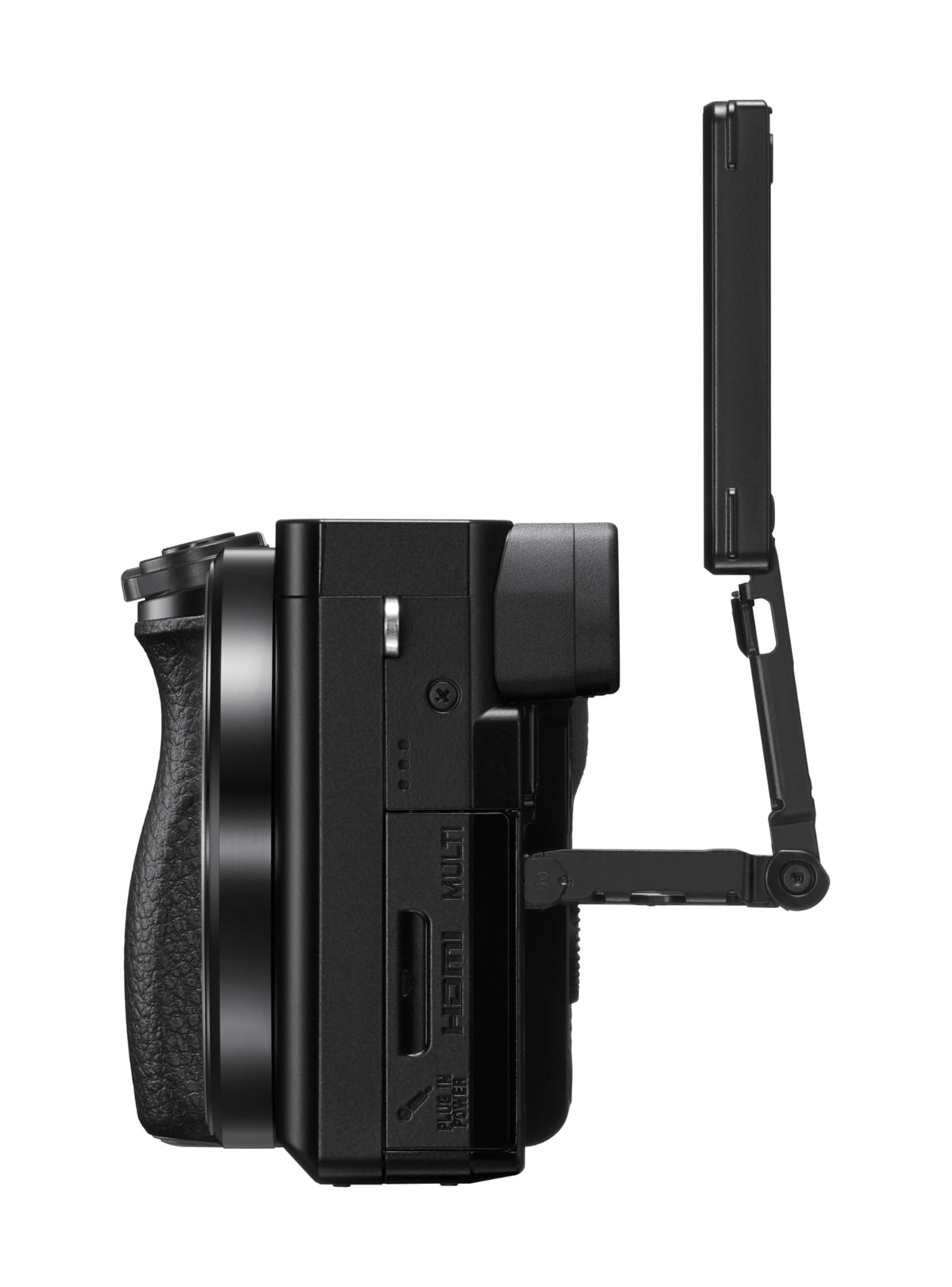 Sony Alpha 6100 tilting LCD and mic input ideal for vlogging.