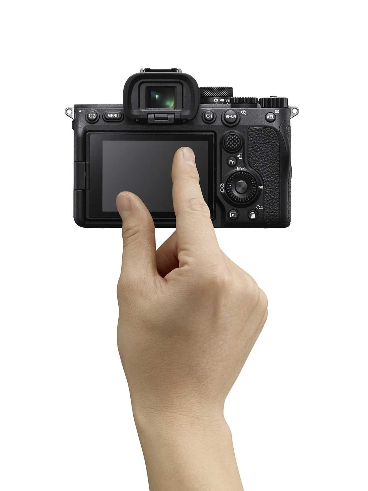 Sony Alpha 7 IV BIONZ XR processor close‑up emphasizing fast processing for smooth shooting