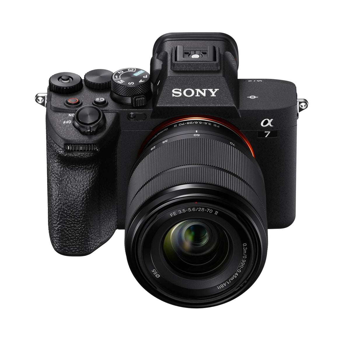 Sony Alpha 7 IV kit front view with versatile zoom for travel and events