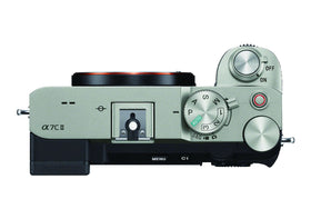 Sony Alpha 7C II silver side view, versatile for vlogging and everyday shoots