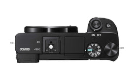 Sony Alpha a6100 with 55-210mm telephoto lens for distant subjects.