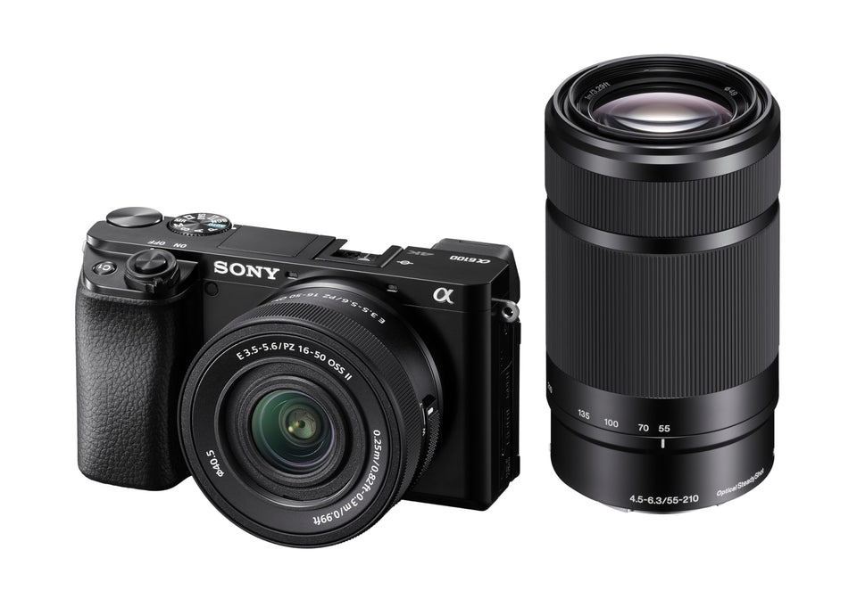 Sony Alpha a6100 front view for compact daily photography.