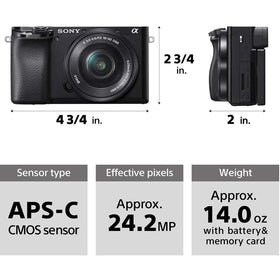 Sony Alpha A6100 three-inch tiltable LCD enables flexible framing angles.