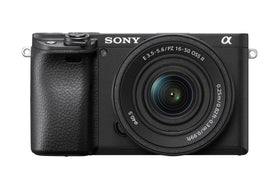 Sony Alpha a6400 with 16-50mm lens, ideal for travel photography and everyday shots.
