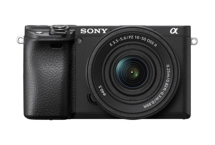 Sony Alpha a6400 with 16-50mm lens, ideal for travel photography and everyday shots.
