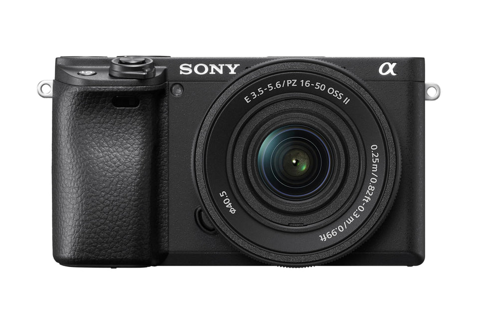 Sony Alpha a6400 with 16-50mm lens, ideal for travel photography and everyday shots.