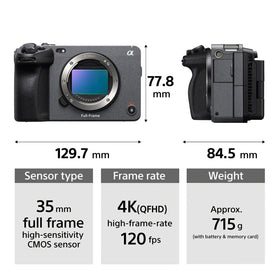 Sony Alpha FX3 cooling fan supports uninterrupted recording sessions.