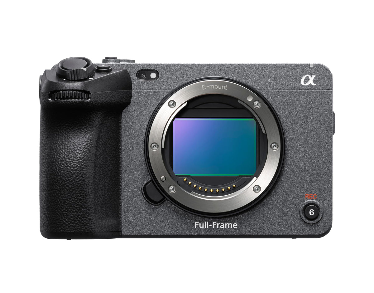 Sony Alpha FX3 front view highlighting compact cinema design for handheld shoots