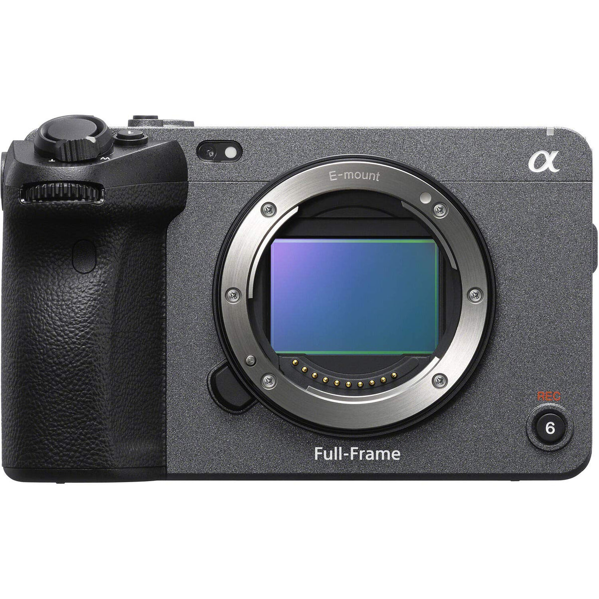 Sony Alpha FX3 front view highlighting a compact cinema-ready body for mobile shoots.