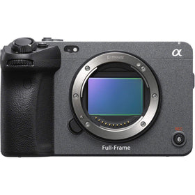 Sony Alpha FX3 front view highlighting a compact cinema-ready body for mobile shoots.