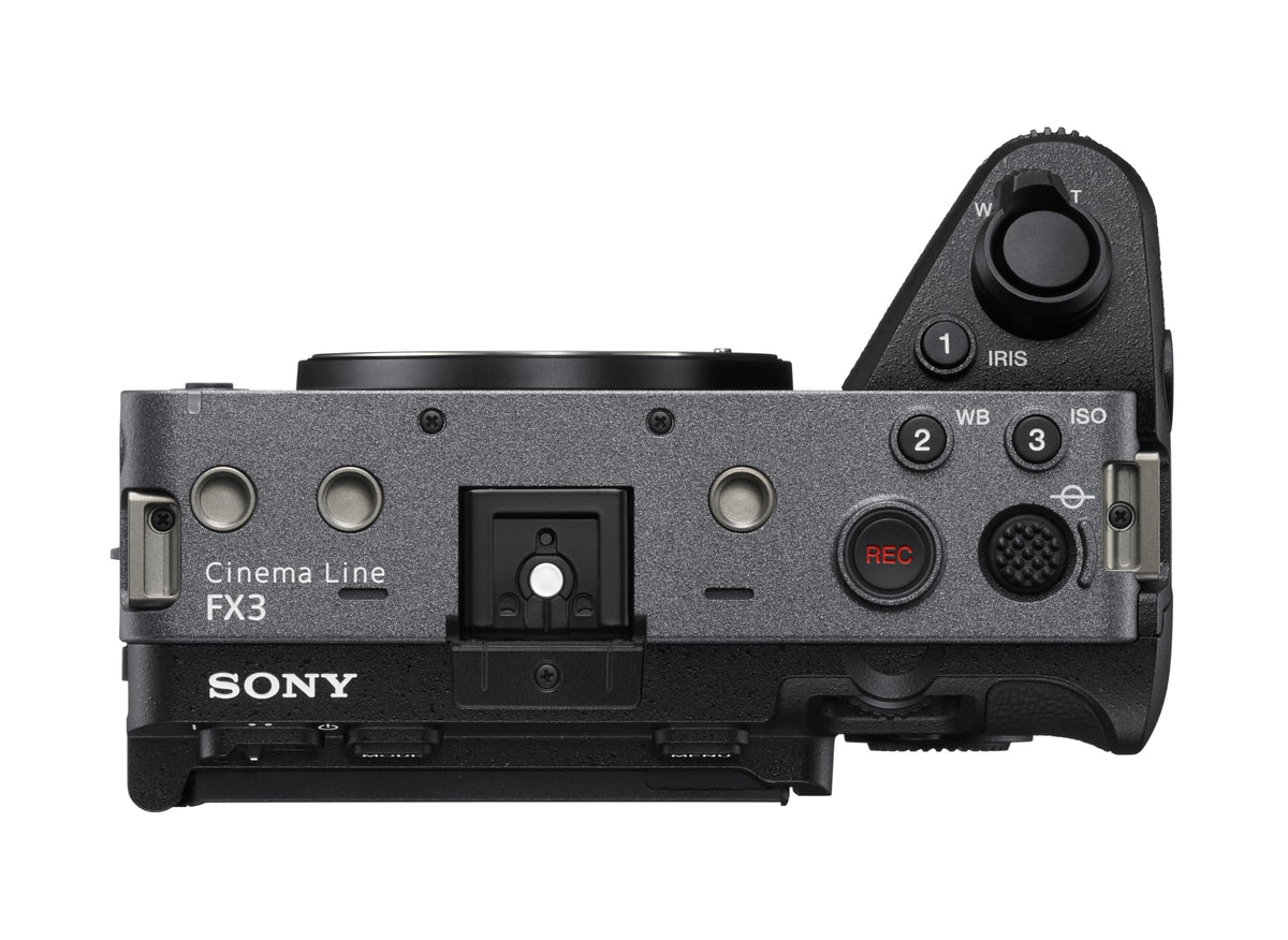 Sony Alpha FX3 top handle with XLR/TRS ports for on-the-go sound