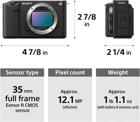 Sony Alpha ZV-E1 product showcase mode highlights items smoothly.