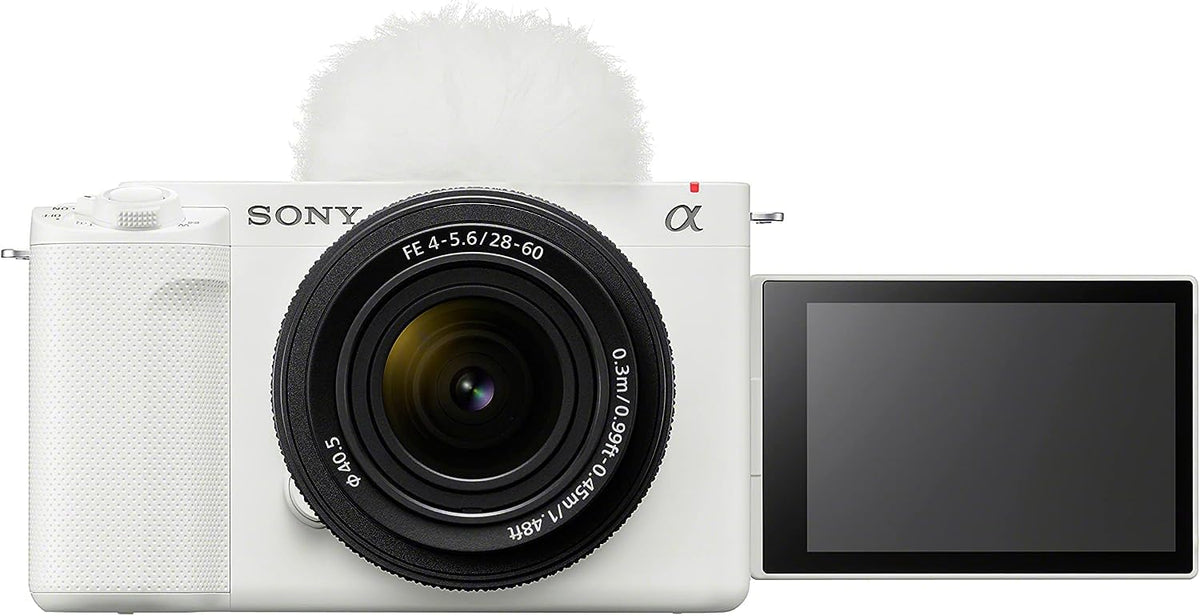 Sony ZV-E1 white body on tripod for stable, convenient setup.