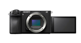 Sony Alpha 6700 with 26MP APS-C sensor delivering sharp stills and vibrant video.