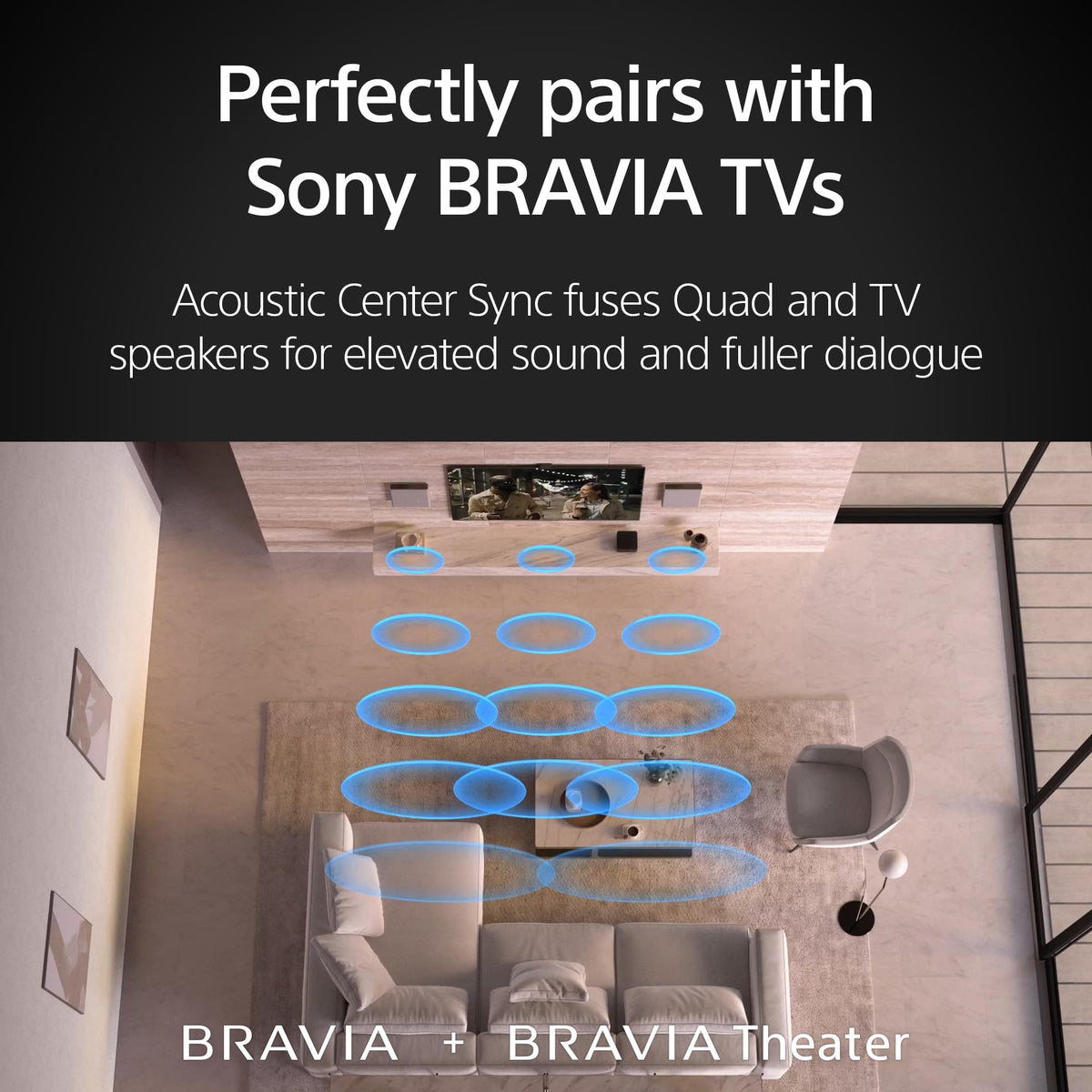 Sony BRAVIA Theater Quad acoustic design delivering detailed, expansive sound