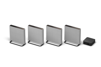 Sony BRAVIA Theater Quad setup with four wireless speakers providing immersive sound
