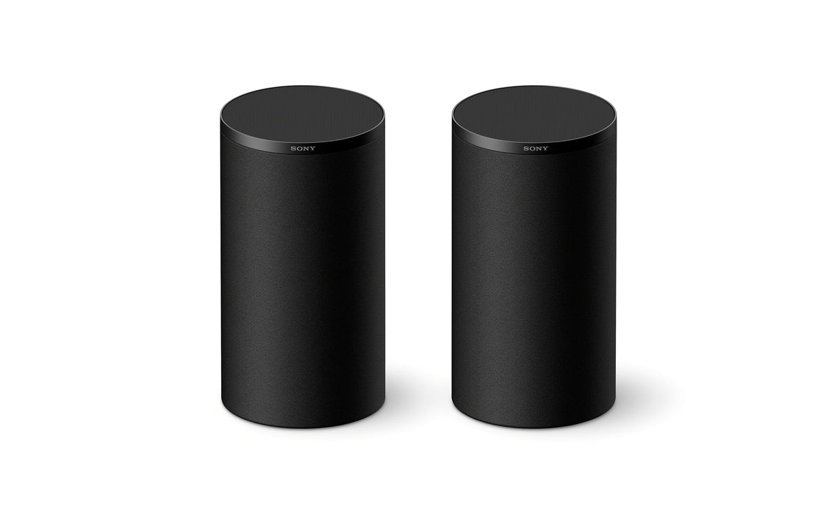 Sony BRAVIA Theater Rear 9 wireless speakers blend with room decor and boost surround sound.