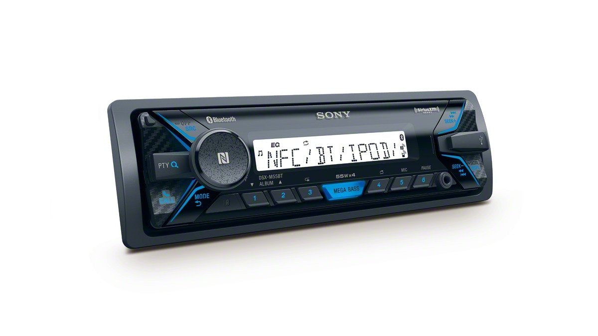 Sony DSXM55BT Bluetooth with NFC setup on a boat for quick pairing