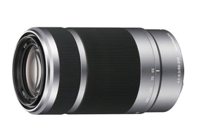 Sony E 55-210mm lens with wide zoom range for sports and nature.