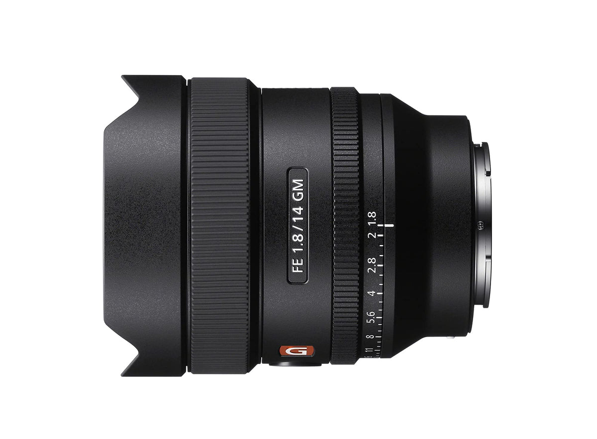 Sony FE 14mm F1.8 GM rear filter holder enables gel filters.