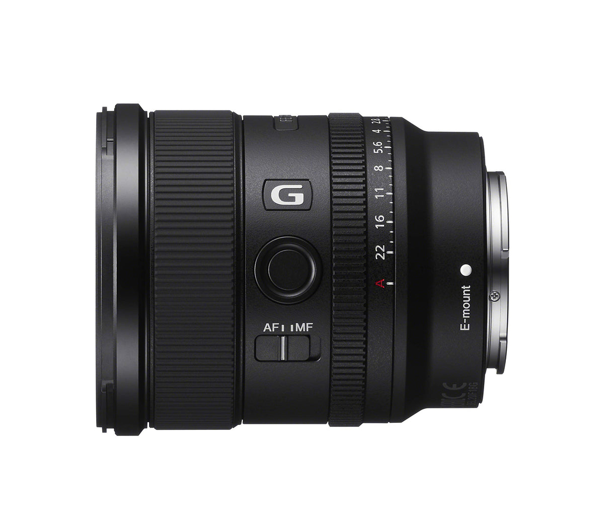 Sony FE 20mm f1.8 G lens mount area, easy compatibility with Sony bodies.